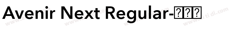 Avenir Next Regular字体转换